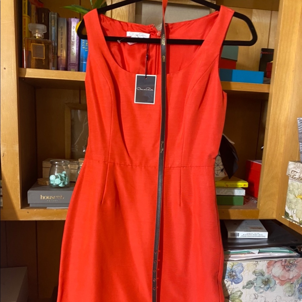 Oscar de la Renta Pencil Dress with Belt